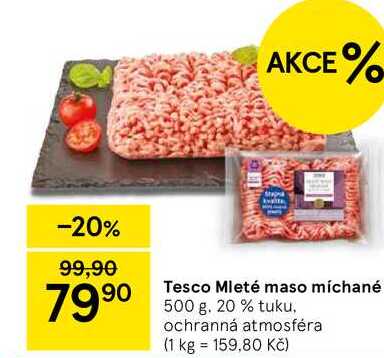 Tesco Mleté maso míchané, 500 g. 20 % tuku 