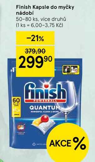 Finish Kapsle do myčky nádobí, 50-80 ks, více druhů