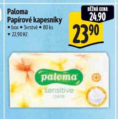 Paloma Papírové kapesníky box 3vrstvé 80 ks