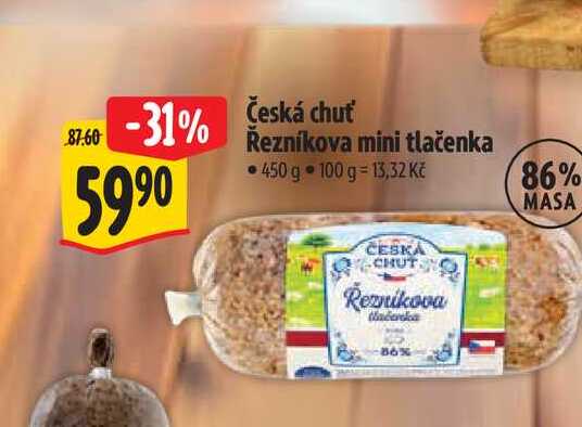   Česká chuť Řezníkova mini tlačenka 450 g 