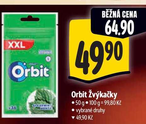 Orbit žvýkačky 50 g