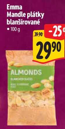 Emma Mandle plátky blanšírované, 100 g