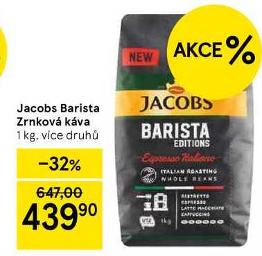 Jacobs Barista Zrnková káva, 1 kg, více druhů  