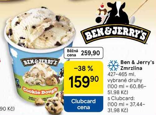 Ben & Jerry's Zmrzlina, 427-465 ml, vybrané druhy
