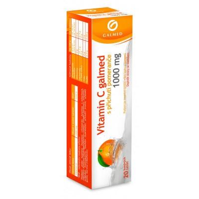 Vitamin C 1000mg pomeranč 20 šumivých tablet Galmed