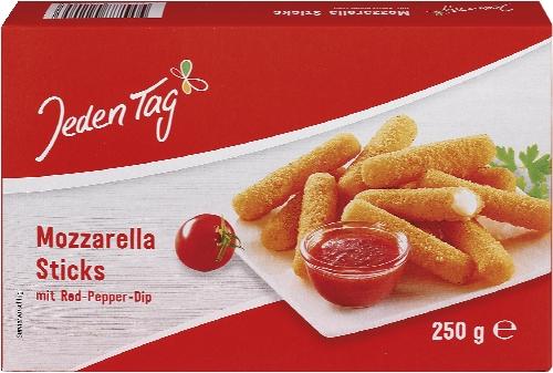 Jeden Tag Mozzarellové tyčinky s dipem, 250 g