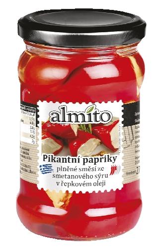 Almito Papriky plněné sýrem, 150 g