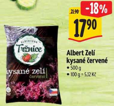 Albert Zelí kysané červené, 500 g