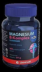 MAGNESIUM B‑Komplex GLENMARK (+Zn) 100 potahovaných tablet