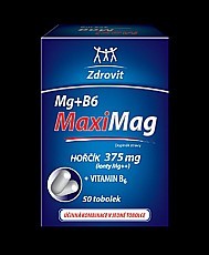 MaxiMag Hořčík 375 mg + B6 50 tobolek