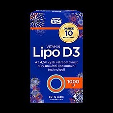 GS Vitamin Lipo D3 1000 IU 60 + 10 kapslí NAVÍC
