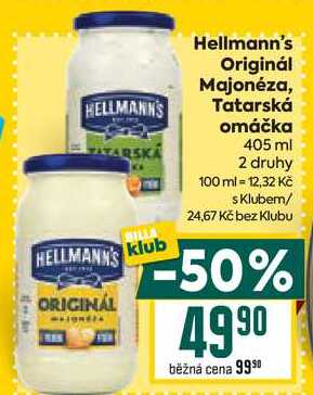 Hellmann's Originál Majonéza Tatarská omáčka 405 ml