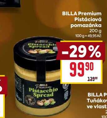 BILLA Premium Pistáciová pomazánka 200 g