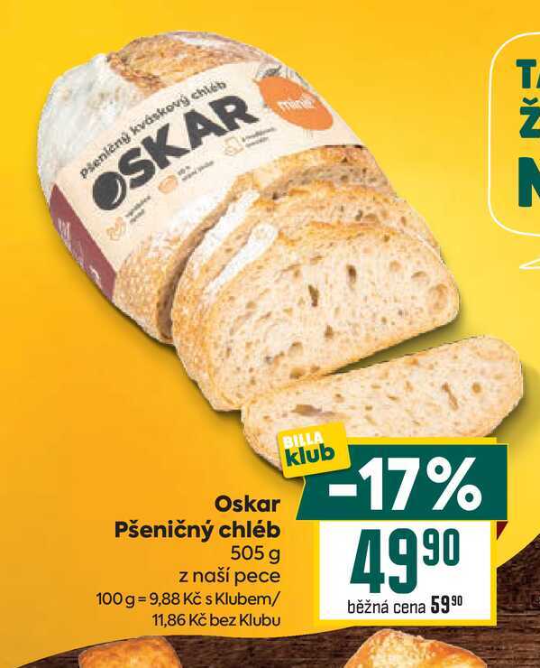 Oskar Pšeničný chléb 505 g  