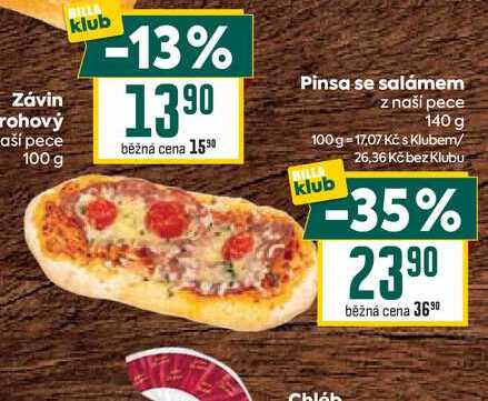 Pinsa se salámem z naší pece 140 g