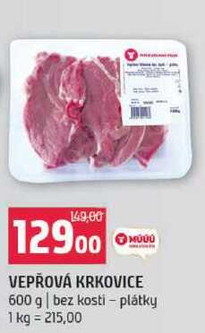 Vepřová krkovice 600g plátky