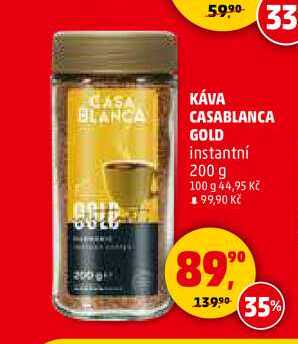 KÁVA BLANCA CASABLANCA GOLD instantní, 200 g