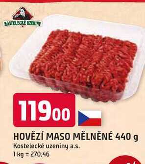 HOVĚZÍ MASO MĚLNĚNÉ 440 g