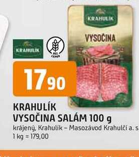 KRAHULÍK VYSOČINA SALÁM 100 g 