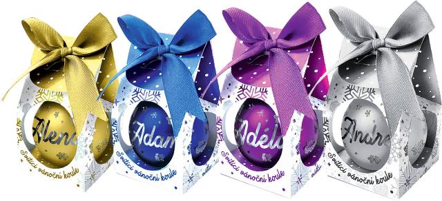 Vánoční koule se jmény 6 cm