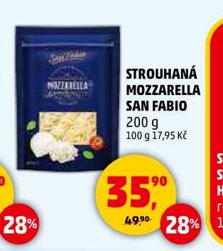 STROUHANÁ MOZZARELLA SAN FABIO, 200 g