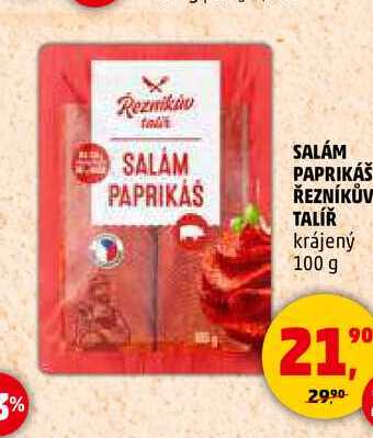 SALÁM PAPRIKÁŠ ŘEZNÍKŮV TALÍŘ, 100 g