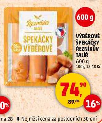 VÝBĚROVÉ ŠPEKÁČKY ŘEZNÍKŮV TALÍŘ, 600 g