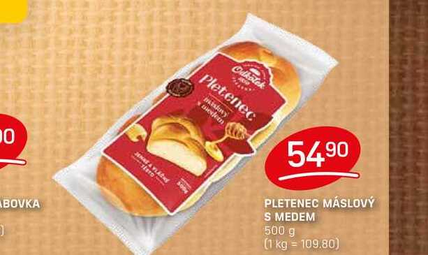 PLETENEC MÁSLOVÝ S MEDEM 500 g