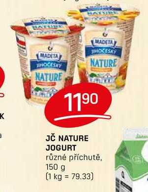 JČ NATURE JOGURT různé příchutě, 150 g 