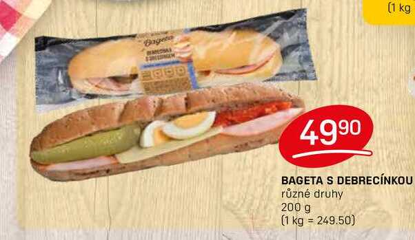 BAGETA S DEBRECÍNKOU různé druhy 200 g