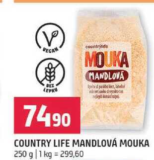 COUNTRY LIFE MANDLOVÁ MOUKA 250 g 