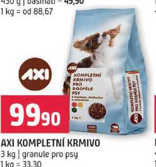 Axi kompletní krmivo pro psy 3kg