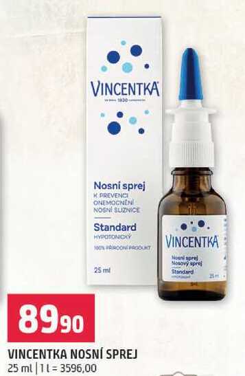 VINCENTKA Nosní sprej 25ml