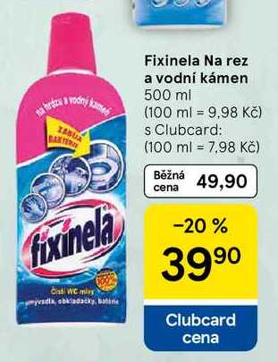 Fixinela Na rez a vodní kámen, 500 ml 