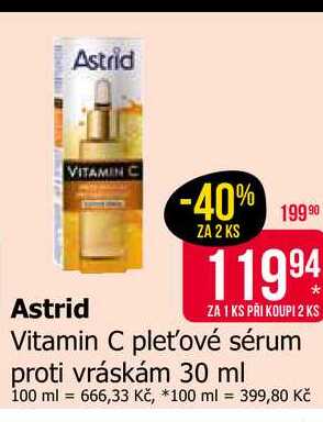 Astrid Vitamin C pleťové sérum proti vráskám 30 ml 
