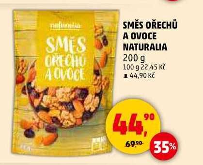 SMĚS OŘECHŮ A OVOCE NATURALIA, 200 g 