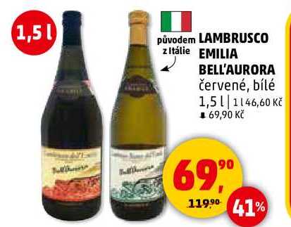 LAMBRUSCO EMILIA BELL'AURORA, 1,5 l