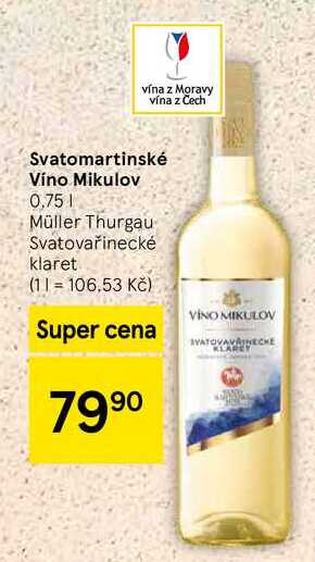 Svatomartinské Víno Mikulov, 0,75 l