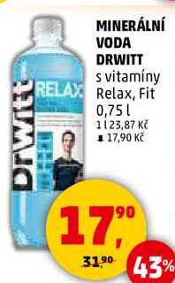MINERÁLNÍ VODA DRWITT, 0,75 l