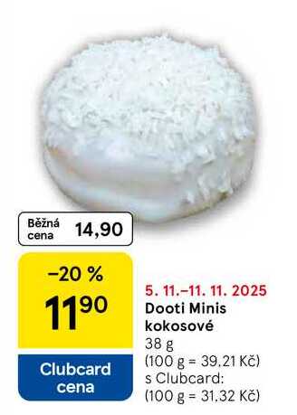 Dooti Minis kokosové, 38 g 
