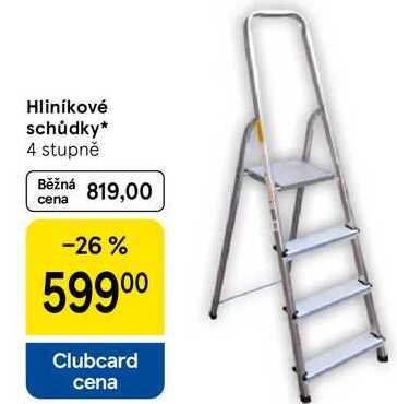 Hliníkové schůdky, 4 stupně