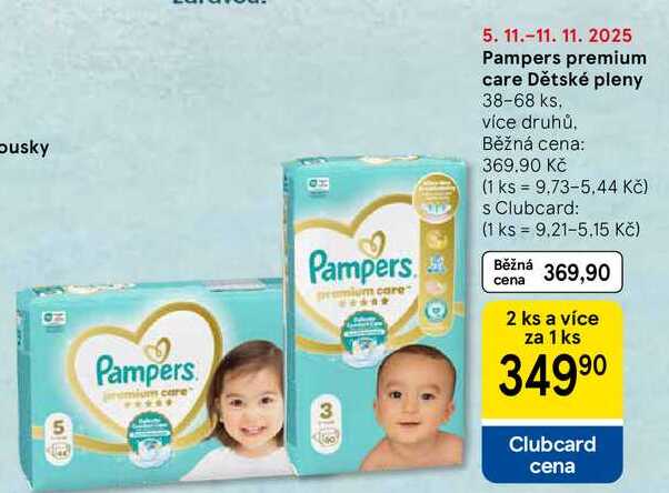 Pampers premium care Dětské pleny, 38-68 ks, více druhů