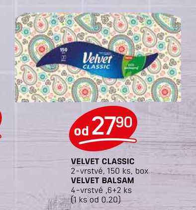 VELVET BALSAM 4-vrstvé,6+2 ks