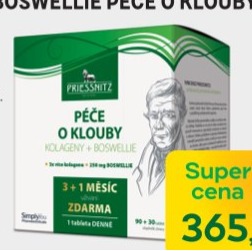 PRIESSNITZ KOLAGEN + BOSWELLIE PÉČE O KLOUBY 90 + 30 tablet