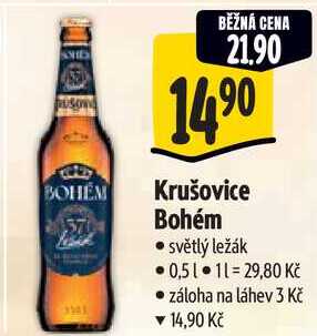Krušovice Bohém, 0,5 l