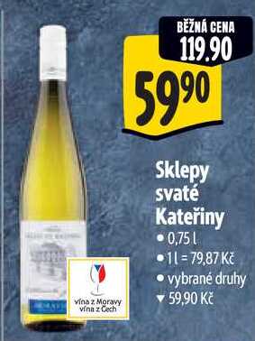 Sklepy svaté Kateřiny, 0,75 l