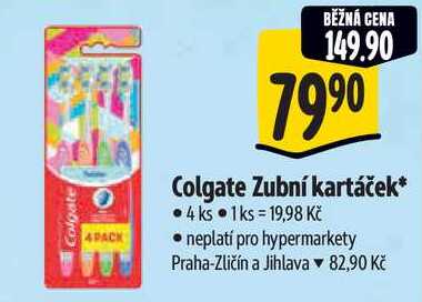 Colgate Zubní kartáček, 4 ks