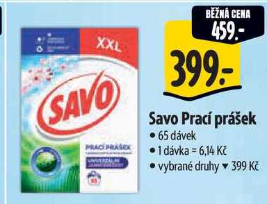 Savo Prací prášek, 65 dávek 