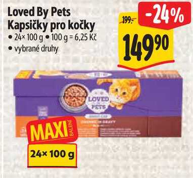 Loved By Pets Kapsičky pro kočky, 24x 100 g 