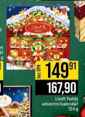 Lindt Teddy adventní kalendář 124 g